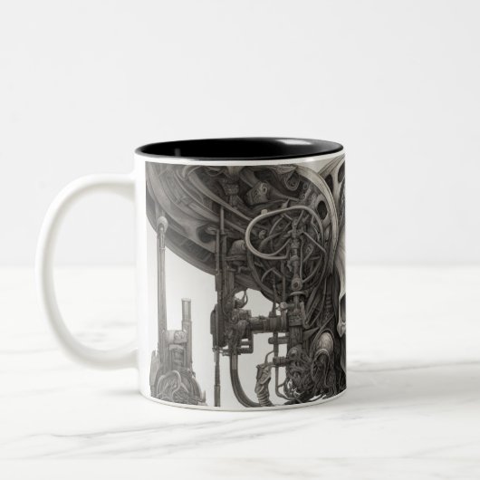 Techno skulls 034 zweifarbige tasse (Links)
