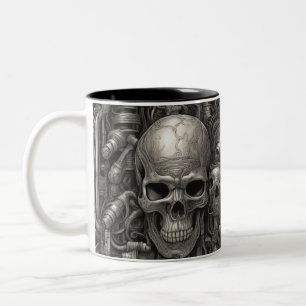 Techno skulls 044 zweifarbige tasse