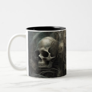 Techno skulls 056 zweifarbige tasse
