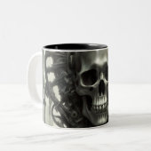 Techno skulls 057 zweifarbige tasse (Vorderseite Links)