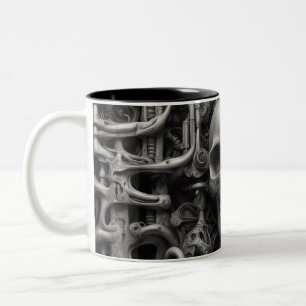 Techno skulls 061 zweifarbige tasse