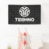 Techno Streetwear - Logo - Fahne Banner (Insitu)