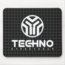 Techno Streetwear - Logo - Mausunterlage Mousepad