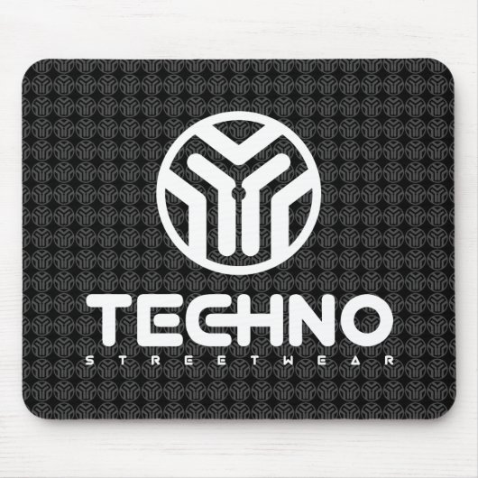 Techno Streetwear - Logo - Mausunterlage Mousepad (Vorne)