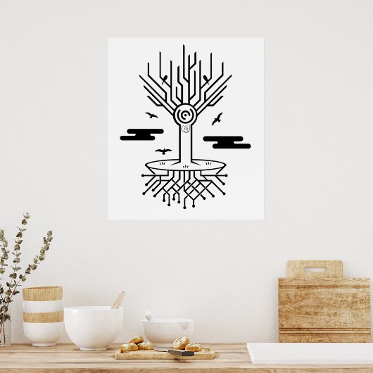 Techno Tree Poster (Küche)