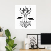Techno Tree Poster (Heimbüro)