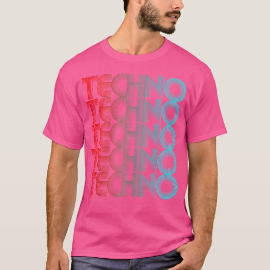 Techno Vaporwave Techno House Music Edm Lover Dj T-Shirt (Vorderseite)