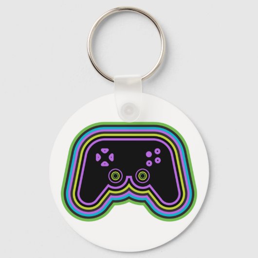 Techno Video Game Controller Schlüsselanhänger (Vorderseite)