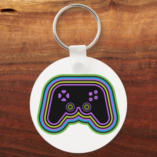 Techno Video Game Controller Schlüsselanhänger (Vorderseite)