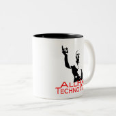 Techno Viking (Kaffee) Zweifarbige Tasse (VorderseiteRechts)