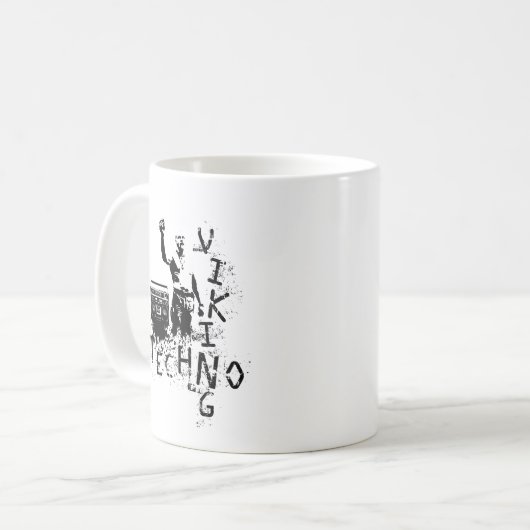 Techno Viking Kaffeetasse (Vorderseite Links)