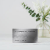 Techno Welle gebürstetes Metall Visitenkarte (Stehend Vorderseite)