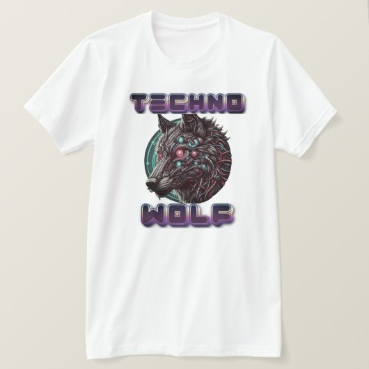 Techno Wolf T-Shirt (Design vorne)