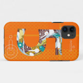 Techno Zahl 5 iPhone Fall Case-Mate iPhone Hülle (Rückseite (Horizontal))