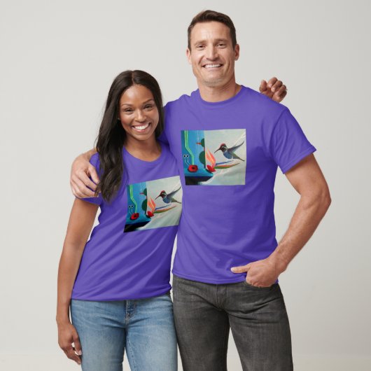 Technobird - Hummingbird and techno juxtaposition T-Shirt (Unisex)