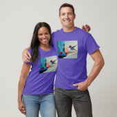 Technobird - Kolibri und Techno-Juxtaposition T-Shirt (Unisex)