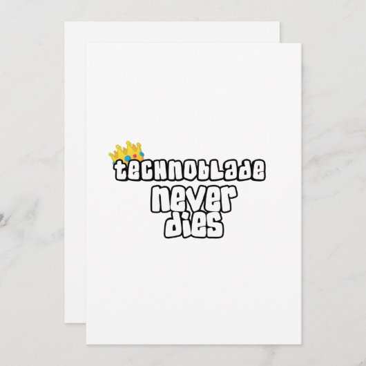 Technoblade Einladung (Vorne/Hinten)