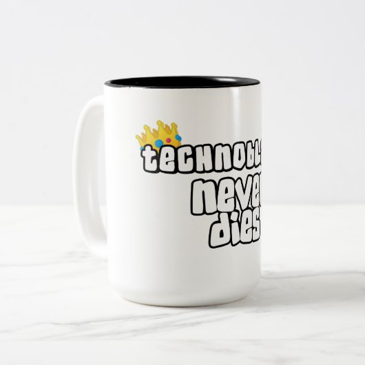 Technoblade Zweifarbige Tasse (Vorderseite Links)