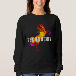 Technocorn Techno Festival Rave Musik DJ EDM Bass Sweatshirt