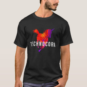Technocorn Techno Festival Rave Musik DJ EDM Bass T-Shirt