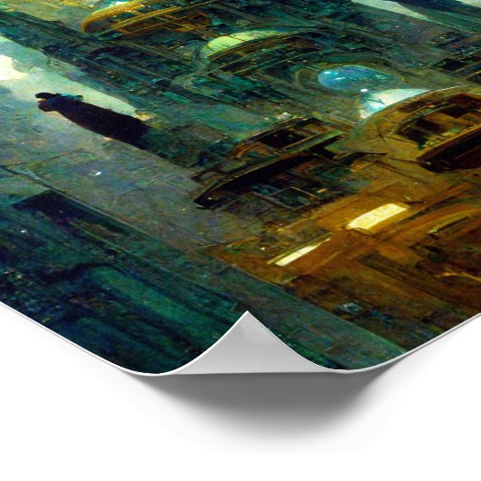 Technokrat Altar 3 Science Fiction Art Poster (Ecke)