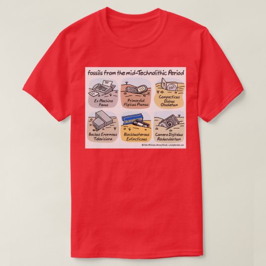 Technolithische Fossilien T-Shirt (Design vorne)