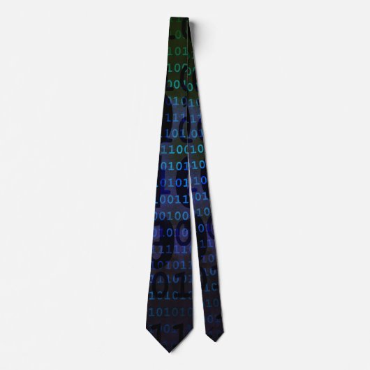 Technologie binärer Code Neck Tie Krawatte (Vorderseite)