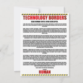 TECHNOLOGIE BORDERS-BOTSCHAFT MITTEILUNGSKARTE