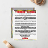 TECHNOLOGIE BORDERS-BOTSCHAFT MITTEILUNGSKARTE (Vorderseite/Rückseite Beispiel)