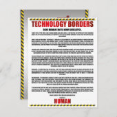 TECHNOLOGIE BORDERS-BOTSCHAFT MITTEILUNGSKARTE (Vorne/Hinten)