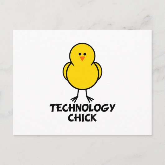 Technologie-Chick Postkarte (Vorderseite)