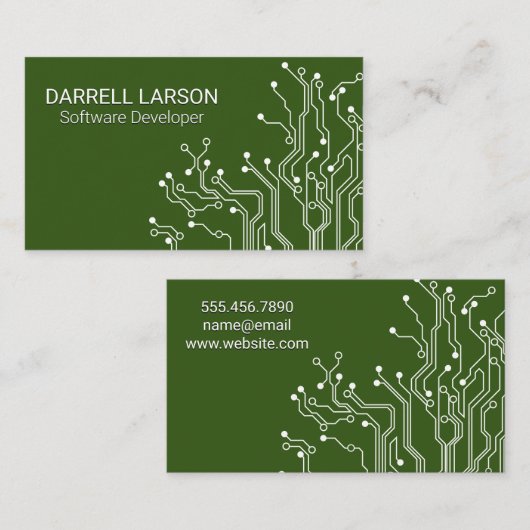 Technologie-Computerhardware Visitenkarte (Vorne/Hinten)