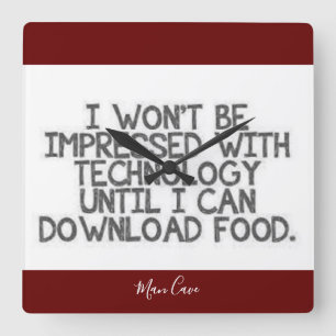 Technologie-Download Quadratische Wanduhr