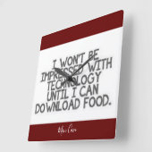 Technologie-Download Quadratische Wanduhr (Winkel)