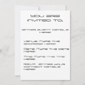 Technologie Einladung (Rückseite)