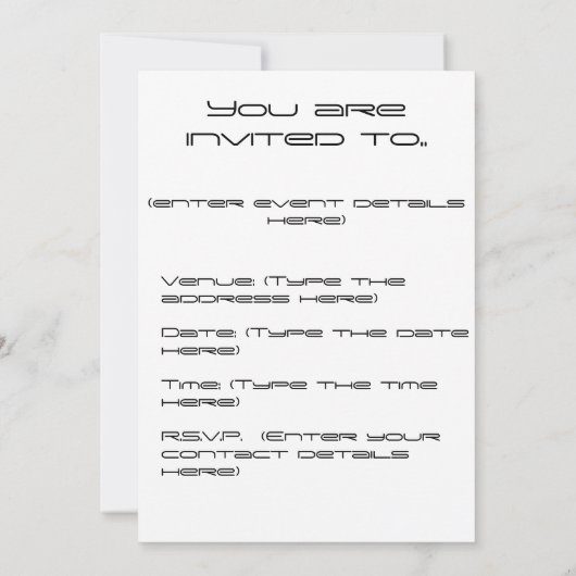 Technologie Einladung (Rückseite)