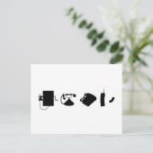 Technologie Evolutionstheorie des Telefon Postkarte (Stehend Vorderseite)