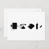 Technologie Evolutionstheorie des Telefon Postkarte (Vorne/Hinten)