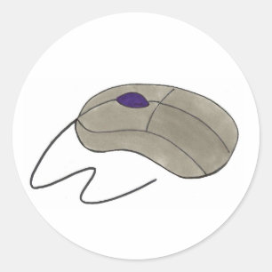 Technologie für verkabelte Computer-Maus Runder Aufkleber