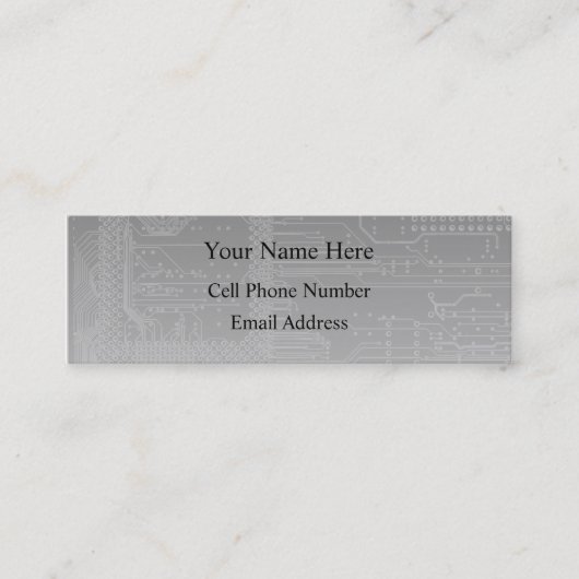 Technologie-Gesprächs-Profil und Visitenkarte (Vorderseite)