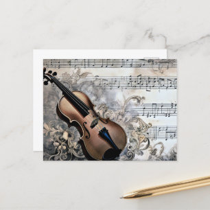 Technologie harmonisieren, musikalische Illustrati Postkarte