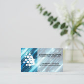 Technologie-Hintergrund | Human Tech Logo Visitenkarte (Stehend Vorderseite)