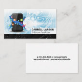 Technologie-Hintergrund | Telefon-Apps-Software-Lo Visitenkarte (Vorne/Hinten)