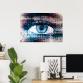 Technologie-Innovation mit elektronischem Auge Poster (Heimbüro)