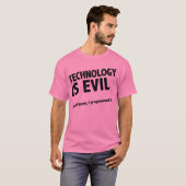 Technologie ist böse T-Shirt (Vorne ganz)