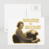 technologie_ist_der_knüller postkarte (Vorne/Hinten)