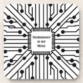 Technologie ist meine Muse Getränkeuntersetzer (Vorderseite)