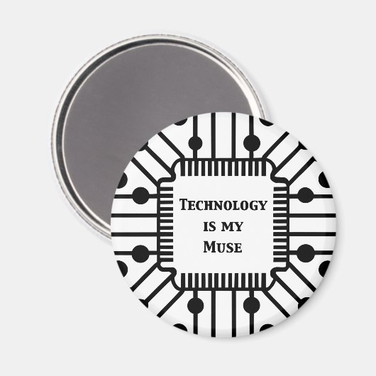 Technologie ist meine Muse Magnet (Vorderseite/Rückseite)