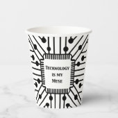Technologie ist meine Muse Pappbecher (Vorderseite)