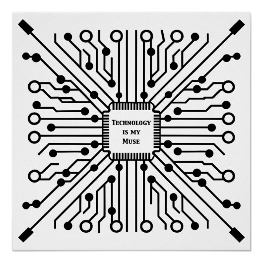 Technologie ist meine Muse Poster (Vorderseite)